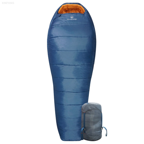 3-4 seasons Blue 3D Shingle Sleeping bag 15 Degree F with Inner Pocket for Adult,Perfect for Backpacking,Traveling and Hiking,including Free Stuff Sack(Right Hand)